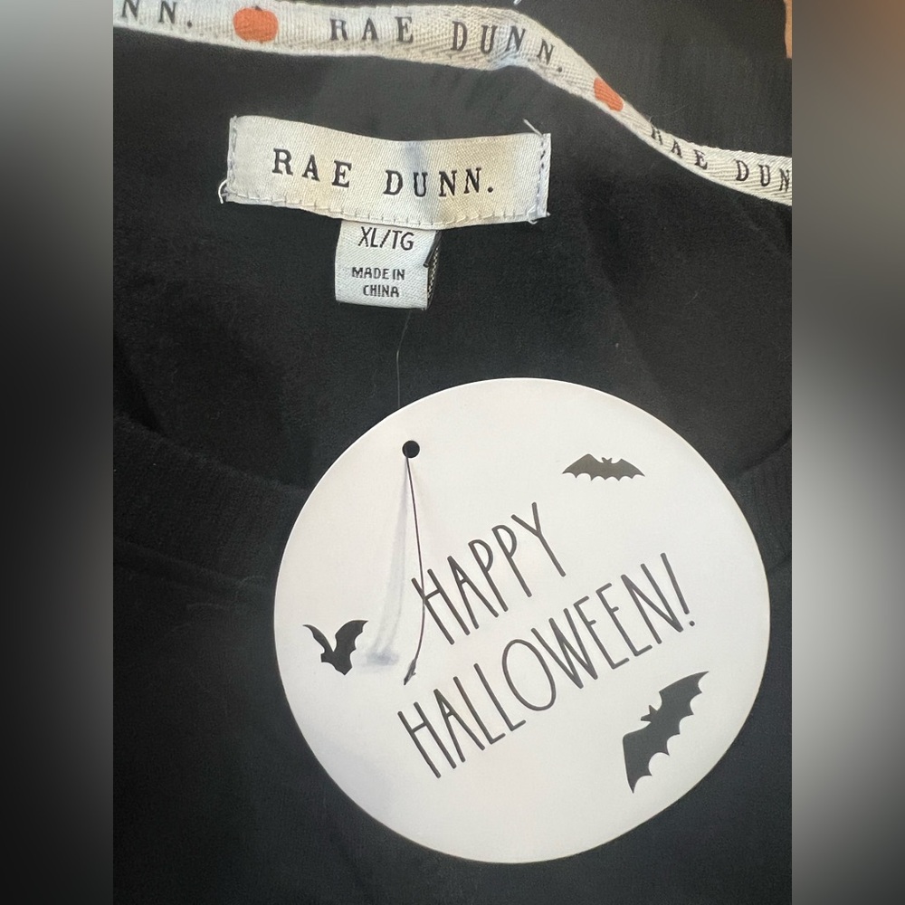 Rae Dunn Black Halloween Sweatshirt “Drink Up Witches” With matching socks - Picture 4 of 7